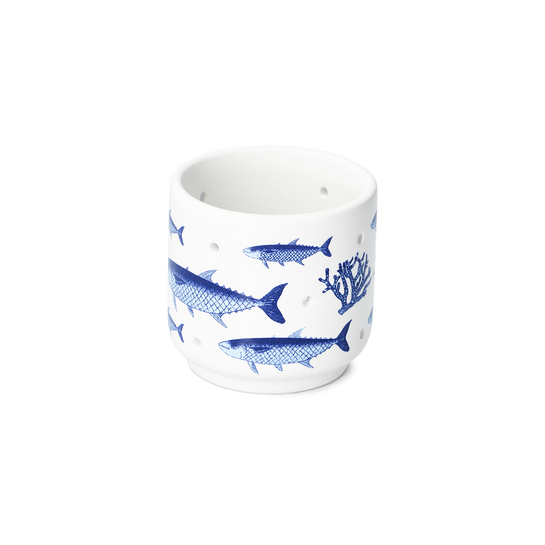 Flying Tiger Copenhagen Balık Desenli Beyaz Tealight Mumluk