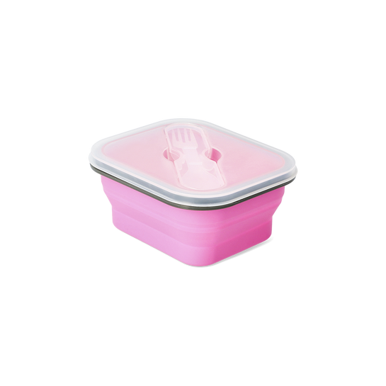 Flying Tiger Copenhagen Pembe Katlanabilir Silikon Beslenme Kabı