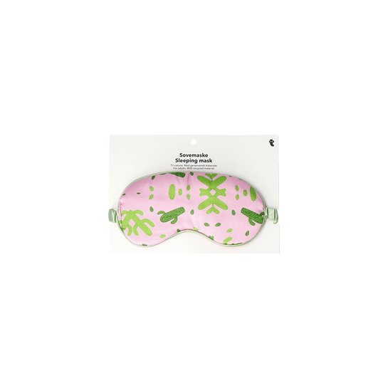 Flying Tiger Copenhagen Kaktüs Desenli Pembe Uyku Maskesi