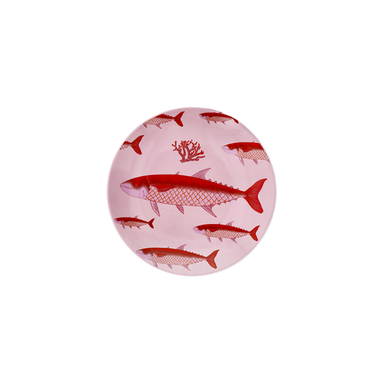 Flying Tiger Copenhagen Pembe Balık Desenli Seramik Tabak