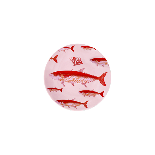 Flying Tiger Copenhagen Pembe Balık Desenli Seramik Tabak