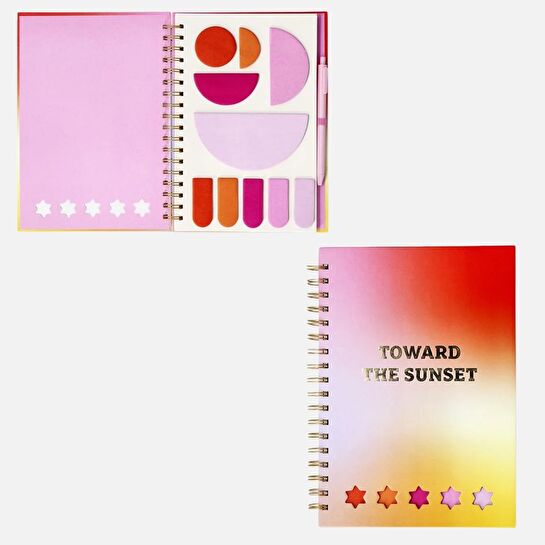 Flying Tiger Copenhagen Stickerlı Spiralli B5 Defter