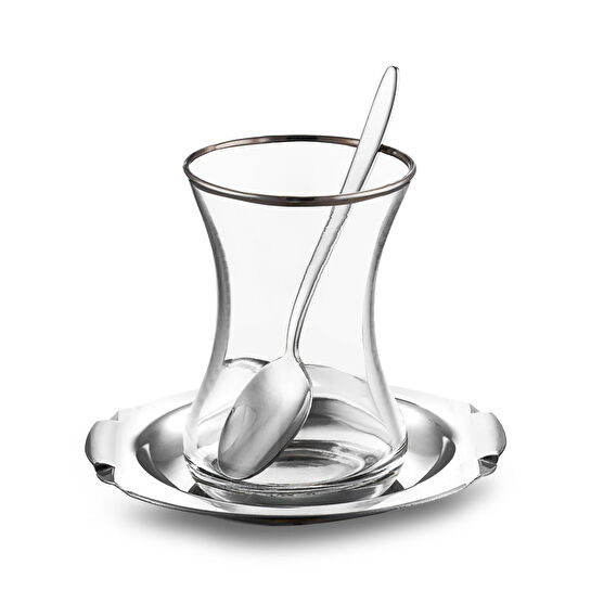 Jumbo Mars 18 Parça Çelik Çay Seti