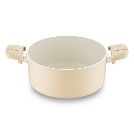 Jumbo Swiss Crystal Dark Cream 7 Parça İndüksiyon Tabanlı Tencere Seti