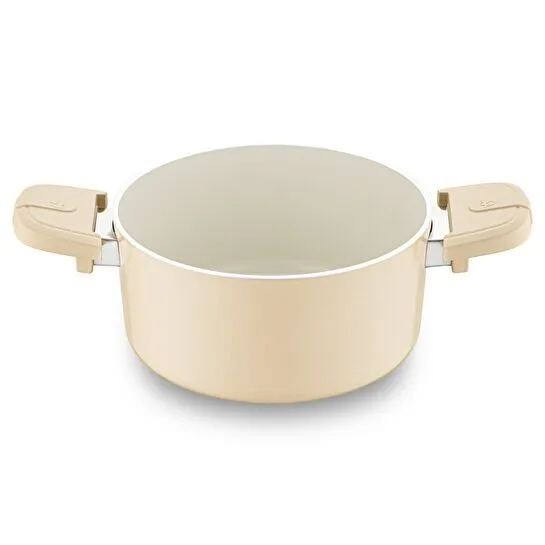 Jumbo Swiss Crystal Dark Cream 7 Parça İndüksiyon Tabanlı Tencere Seti