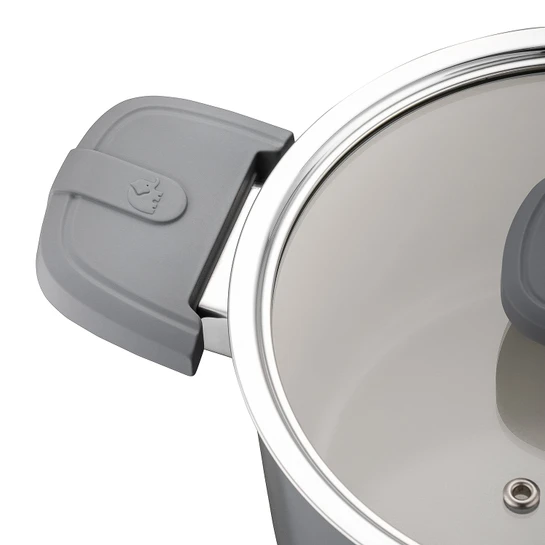 Jumbo Swiss Crystal Grey 5 Parça İndüksiyon Tabanlı Tencere Seti