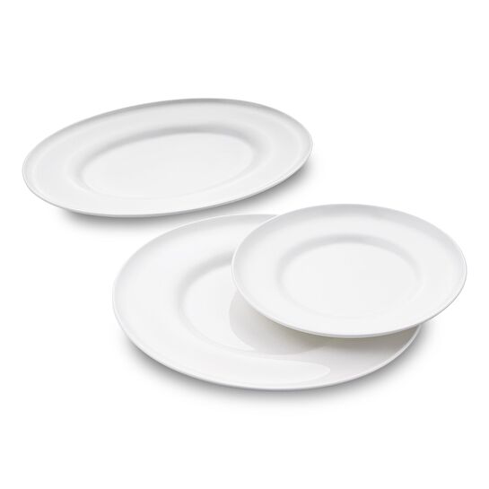 Jumbo Laurel 55 Parça 12 Kişilik Yemek Takımı Beyaz