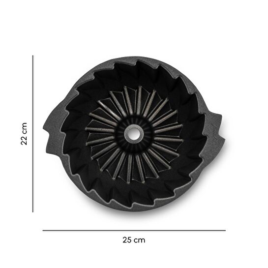 Jumbo Shark Swiss Black Yuvarlak Kek Kalıbı