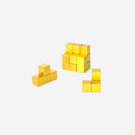 Flying Tiger Copenhagen Altın Rengi Mıknatıslı Rubik Küp
