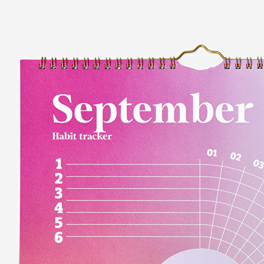 Flying Tiger Copenhagen Çok Renkli Alışkanlık Takipli 2026 Duvar Takvimi