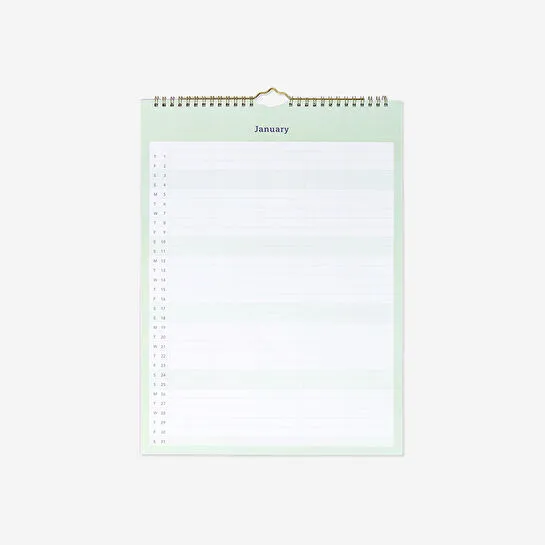 Flying Tiger Copenhagen Aile Planlayıcılı Mavi 2026 Duvar Takvimi