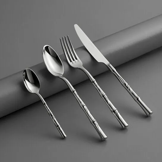 Jumbo 3405 24 Parça 6 Kişilik Tatlı Çatal Kaşık Bıçak Seti