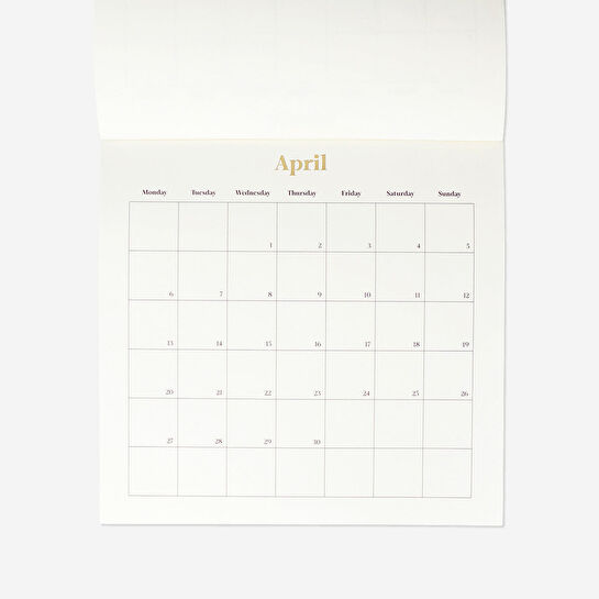 Flying Tiger Copenhagen Beyaz Ahşap Detaylı 2026 Duvar Takvimi