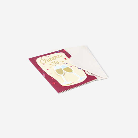 Flying Tiger Copenhagen Kadeh Desenli Tebrik Kartı