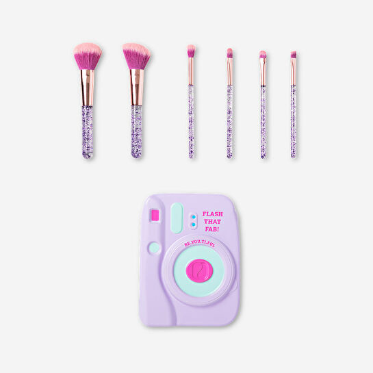 Flying Tiger Copenhagen Kamera Şeklinde Kutuda 6'lı Makyaj Fırçası Seti
