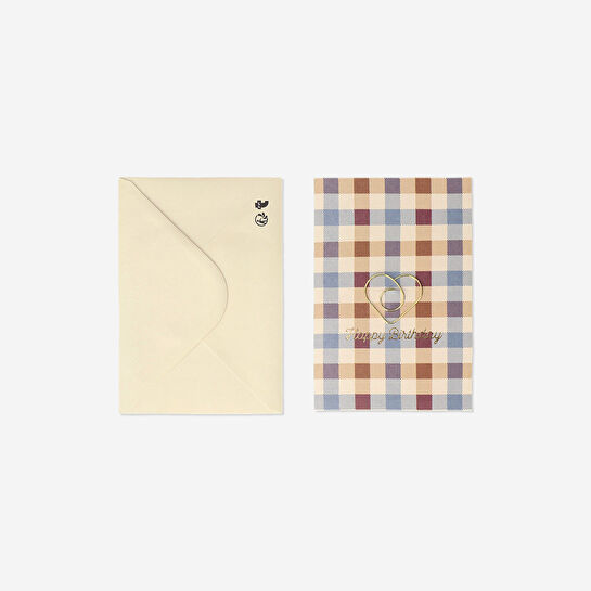 Flying Tiger Copenhagen Ayraç Detaylı Kareli Tebrik Kartı