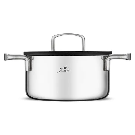 Jumbo Weston 3PLY 8 Parça İndüksiyon Tabanlı Paslanmaz Çelik Tencere Seti