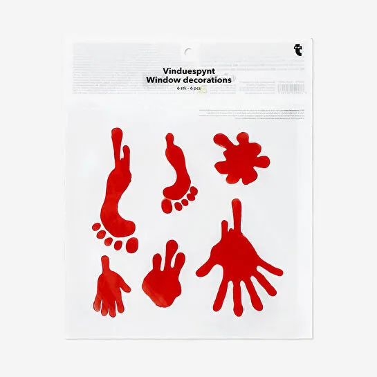 Flying Tiger Copenhagen El Ayak İzi Şeklinde Cam Süsü