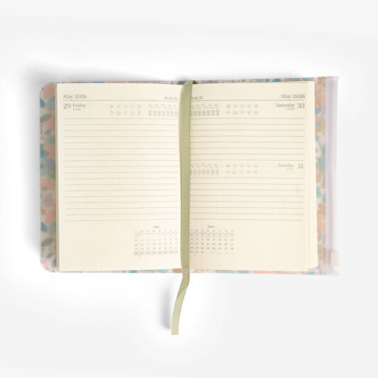 Flying Tiger Copenhagen Pastel Çiçekli Kilitli 2026 A6 Ajanda