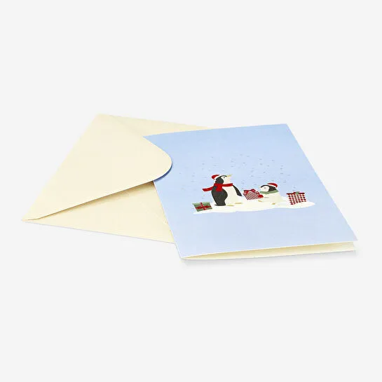 Flying Tiger Copenhagen Penguen Desenli Yılbaşı Tebrik Kartı
