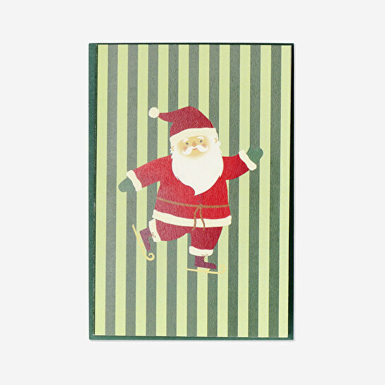 Flying Tiger Copenhagen Noel Baba Desenli Yılbaşı Tebrik Kartı