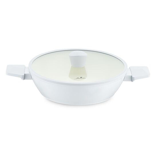 Jumbo Swiss Crystal Light Grey Basık Tencere 26 cm