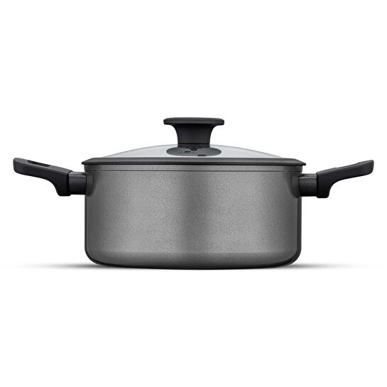 Jumbo Toledo Swiss Crystal Grey İndüksiyon Tabanlı Tencere Seti 7 Parça