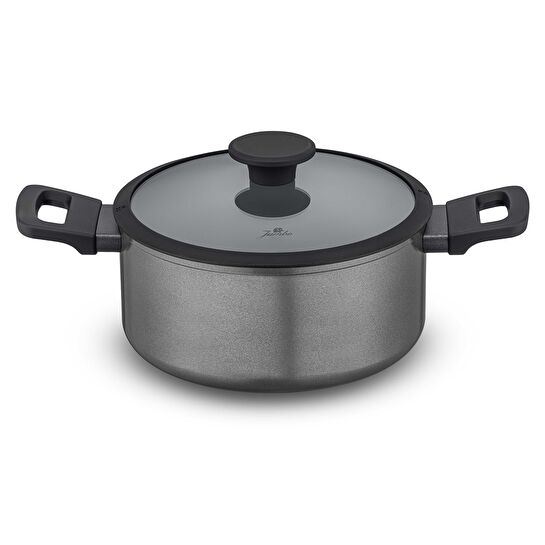 Jumbo Toledo Swiss Crystal Grey İndüksiyon Tabanlı Tencere Seti 7 Parça