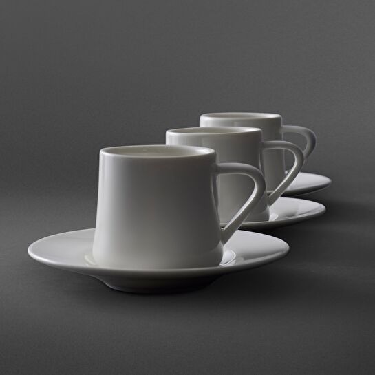 Jumbo Valetta Beyaz 12 Parça 6 Kişilik Fincan Takımı