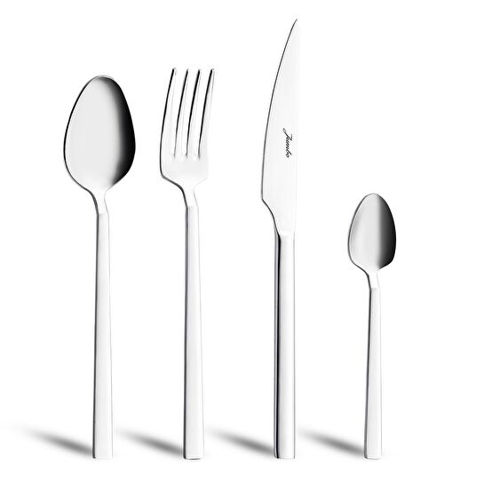 Jumbo 1800 24 Parça 6 Kişilik Tatlı Çatal Kaşık Bıçak Takımı