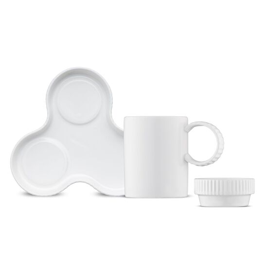 Jumbo Trigon Beyaz 2 Kişilik Kahve Fincan Takımı