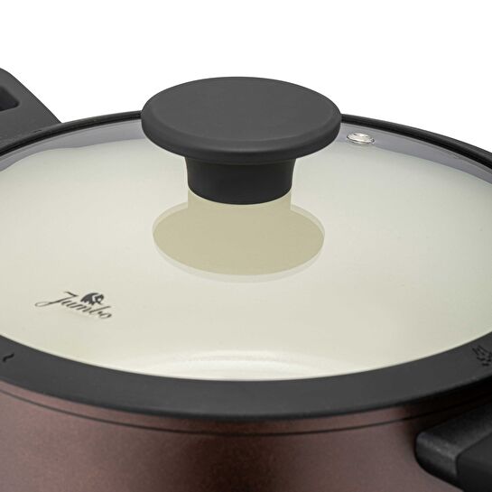 Jumbo Toledo Swiss Crystal Brown İndüksiyon Tabanlı Tencere Seti 7 Parça