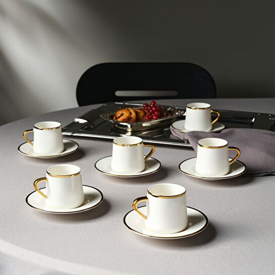 Jumbo Valetta Gold 12 Parça 6 Kişilik Fincan Takımı