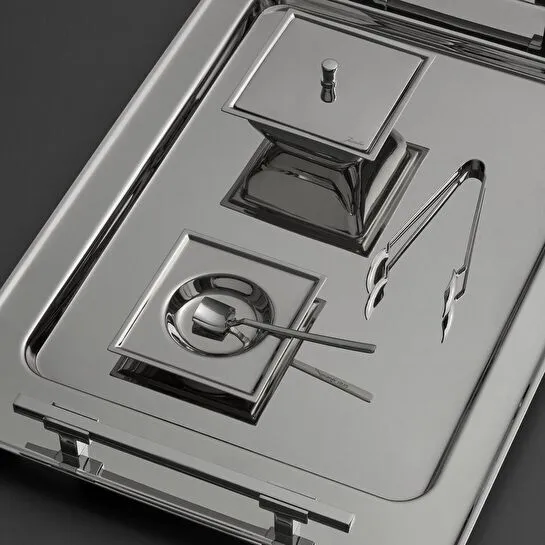 Jumbo New 9100 28 Parça Kare Çay Seti Çelik