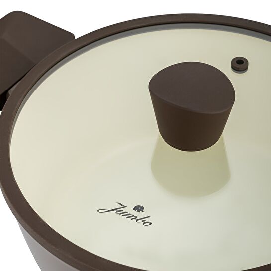 Jumbo Swiss Crystal Brown 7 Parça İndüksiyon Tabanlı Tencere Seti