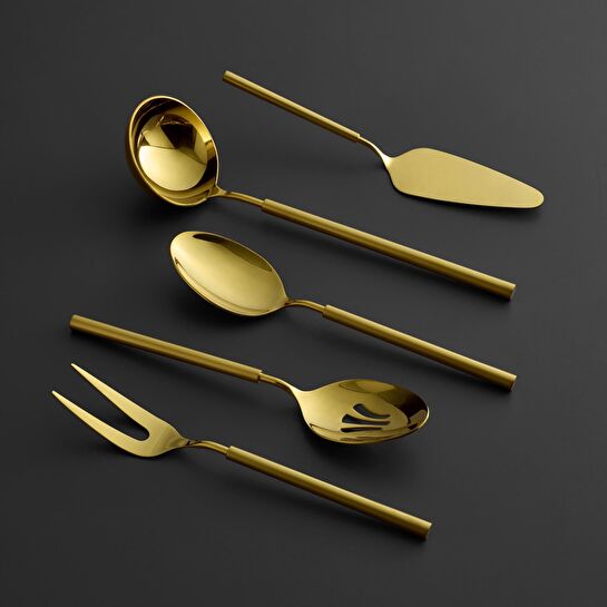 Jumbo 6000 Roller Titanyum Mat Gold 5 Parça Servis Seti