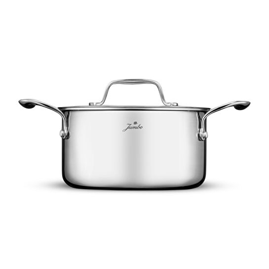 Jumbo Storey 3PLY 8 Parça İndüksiyon Tabanlı Çelik Tencere Seti