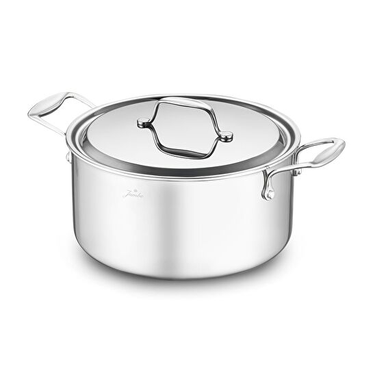 Jumbo Storey 3PLY 8 Parça İndüksiyon Tabanlı Çelik Tencere Seti