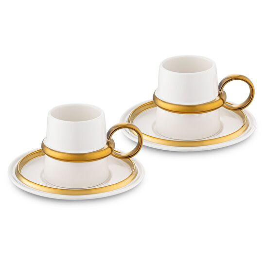 Jumbo Bond Gold 2 Kişilik Kahve Fincan Takımı