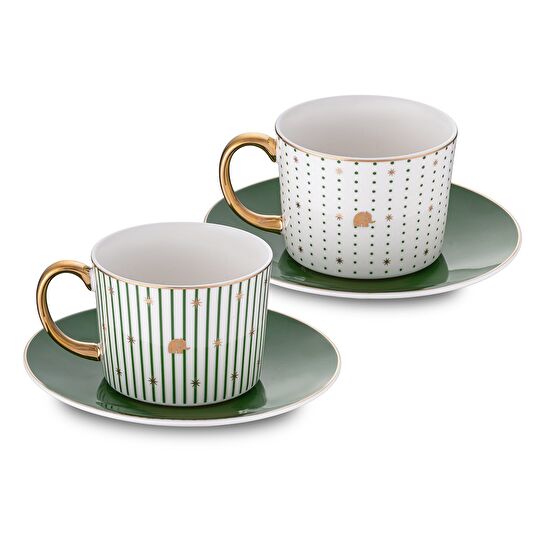 Jumbo Navy Yeşil 2'li Çay Fincan Takımı