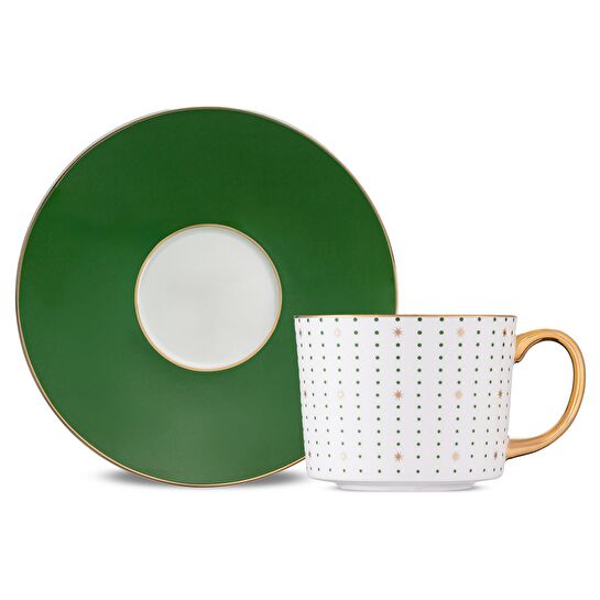 Jumbo Navy Yeşil 2'li Çay Fincan Takımı