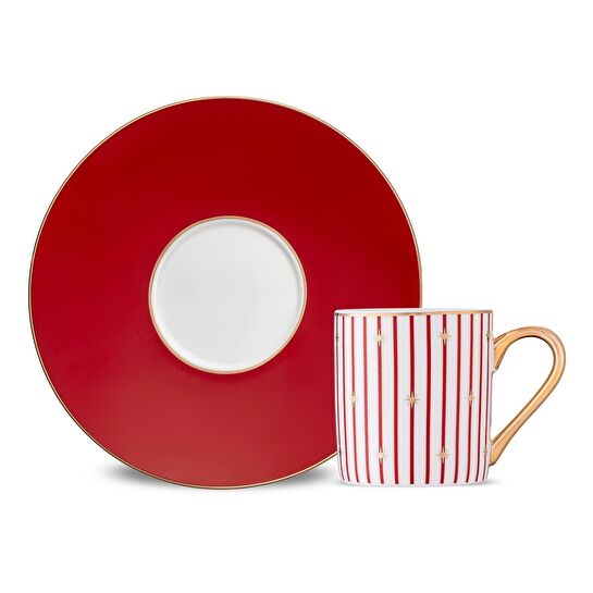 Jumbo Navy Kırmızı 2'li Kahve Fincan Takımı