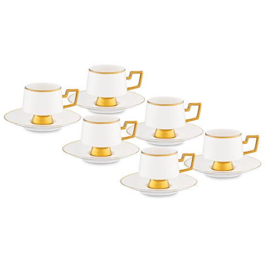 Jumbo Ellmore Gold 6'lı Kahve Fincan Takımı