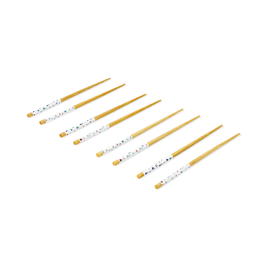 Flying Tiger Copenhagen 4 Çift Desenli Bambu Chopstick
