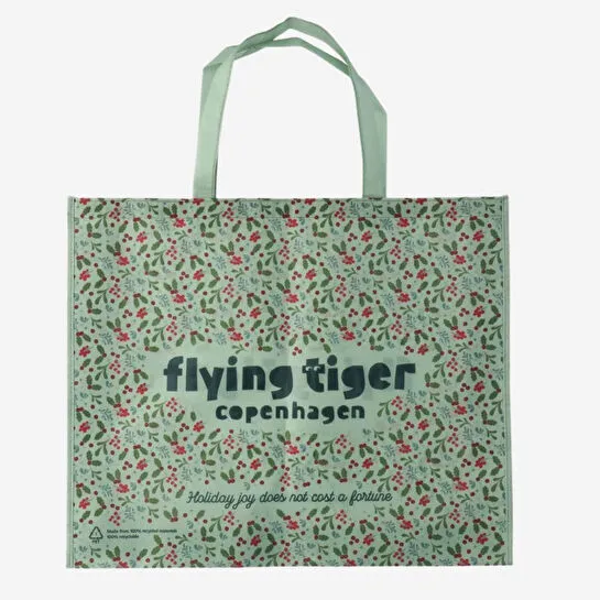 Flying Tiger Copenhagen Yılbaşı Desenli Orta Boy Çanta