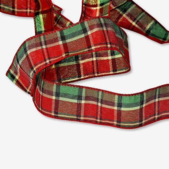 Flying Tiger Copenhagen Kırmızı Ekose Desenli Kurdele