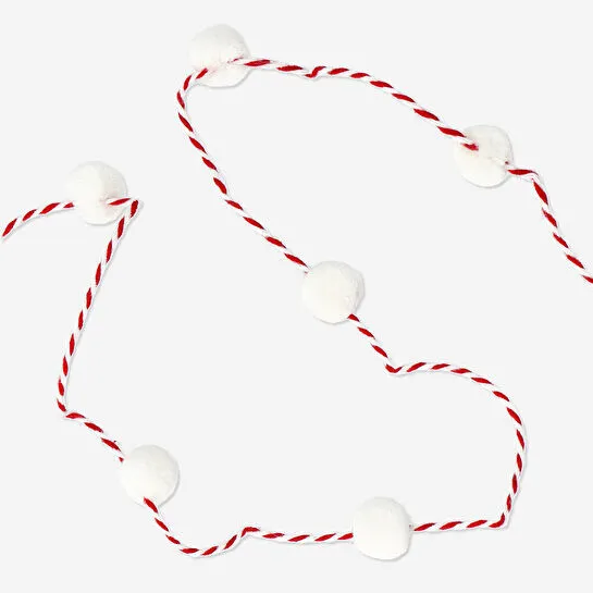 Flying Tiger Copenhagen Beyaz Ponpon Detaylı Kurdele