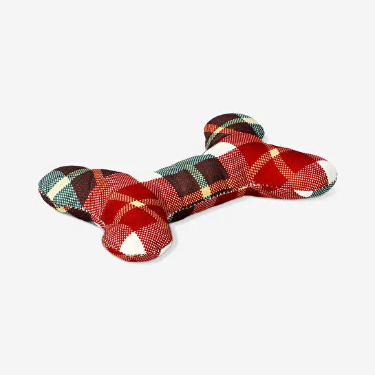 Flying Tiger Copenhagen Ekose Desenli Peluş Köpek Oyuncağı