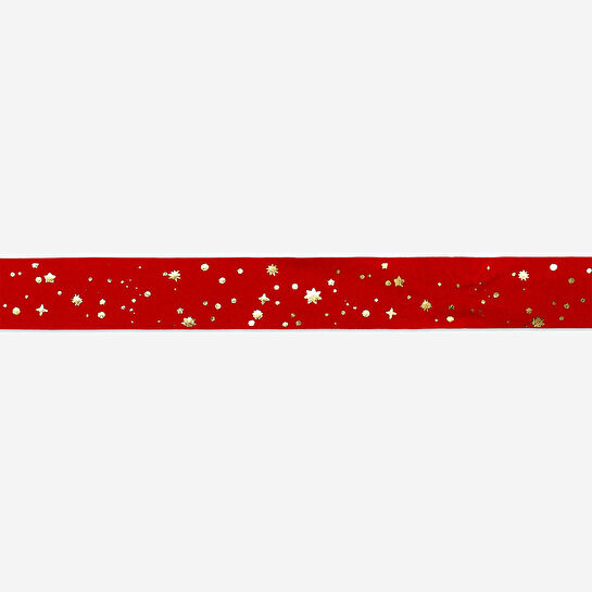 Flying Tiger Copenhagen Altın Detaylı Kırmızı Kadife Kurdele