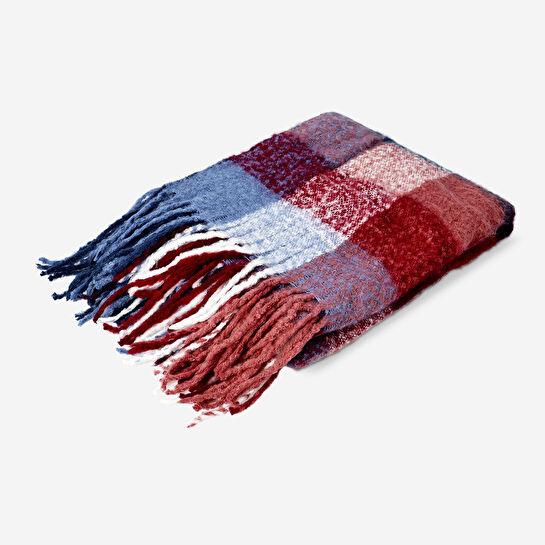 Flying Tiger Copenhagen Ekose Desenli Püsküllü Battaniye